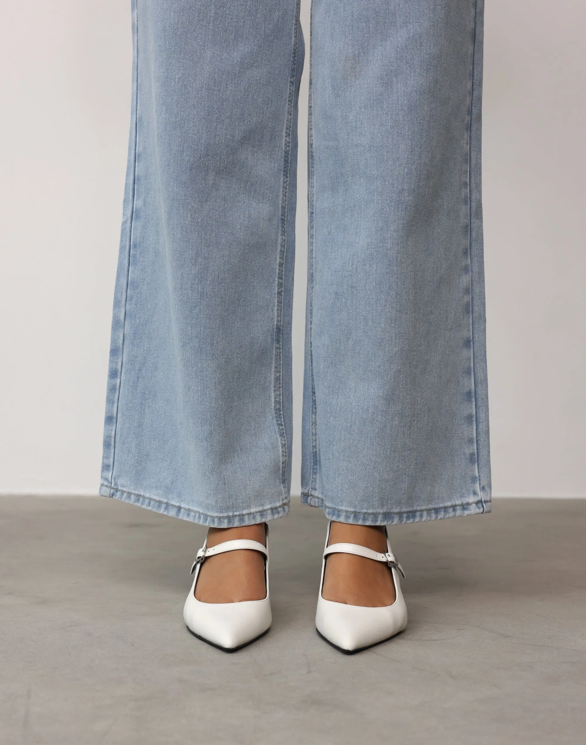 Sharp Heels (White Smooth PU) - By Therapy sold by Charcoal Clothing product image thumbnail 3