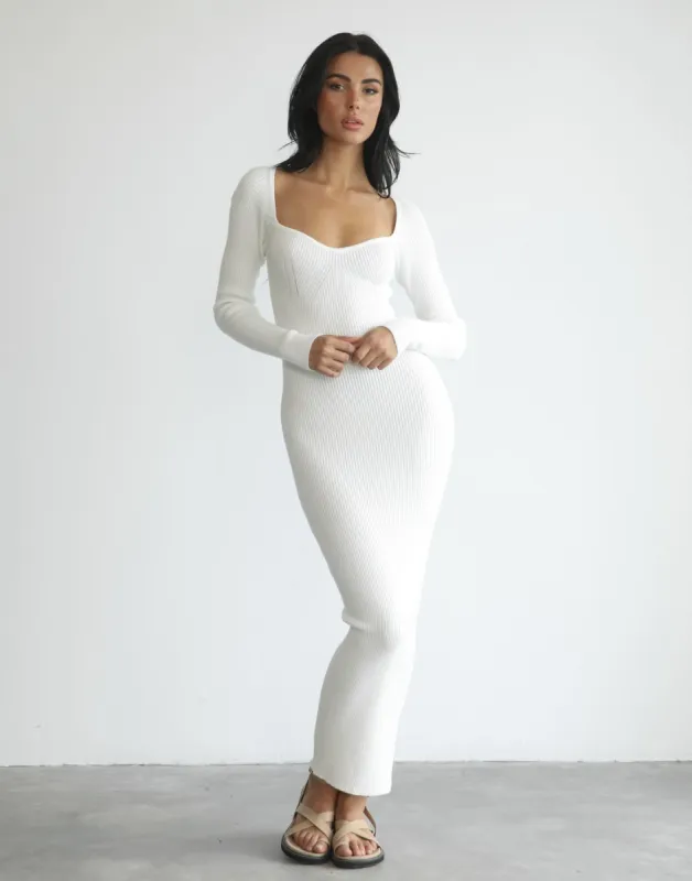 Alaska Maxi Dress (Off White) sold by Charcoal Clothing