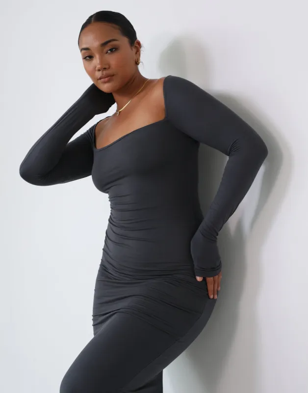 Eyes On Me Maxi Dress (Charcoal) sold by Charcoal Clothing