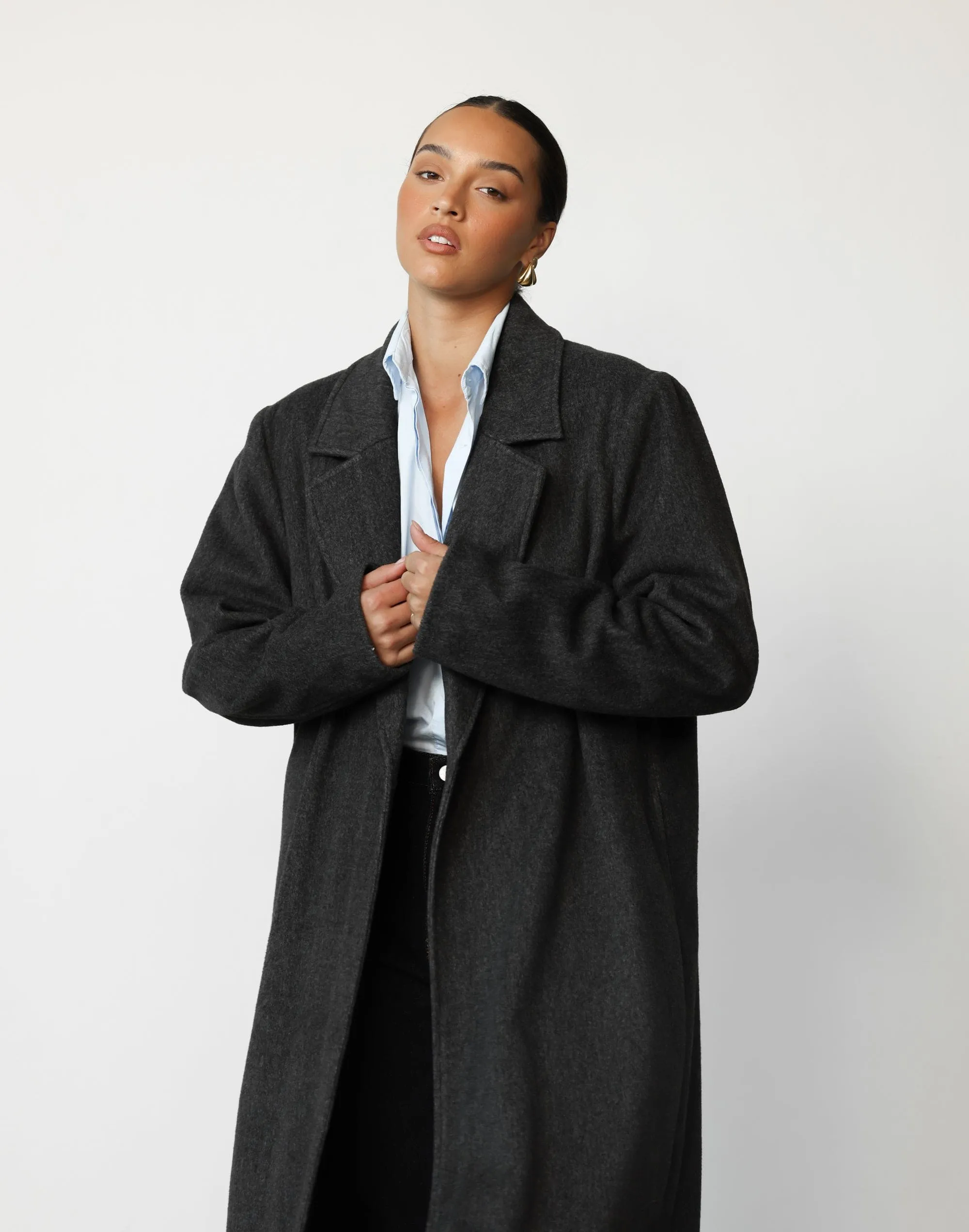 Abbey Trench Coat (Slate) sold by Charcoal Clothing product image thumbnail 4