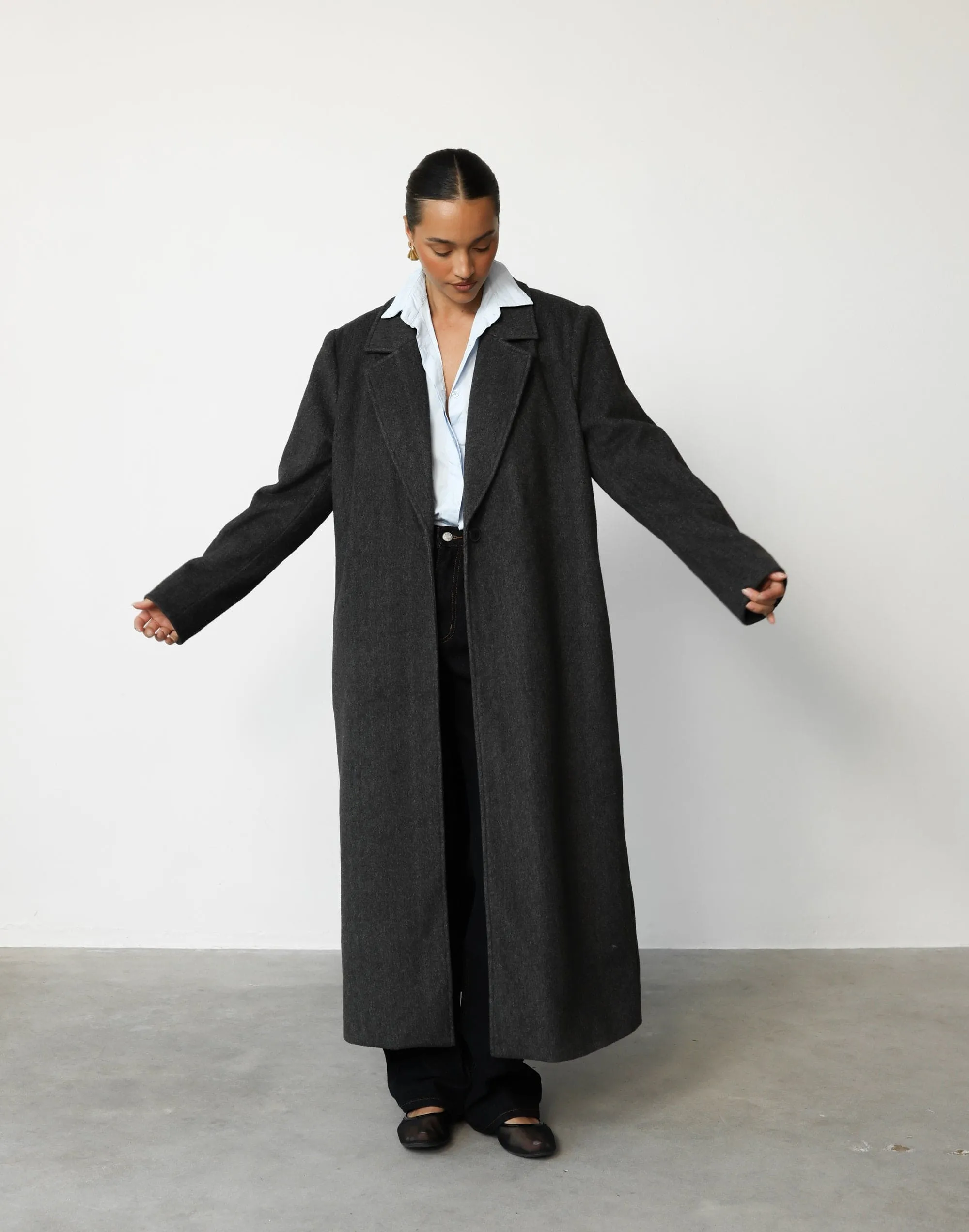 Abbey Trench Coat (Slate) sold by Charcoal Clothing product image thumbnail 5