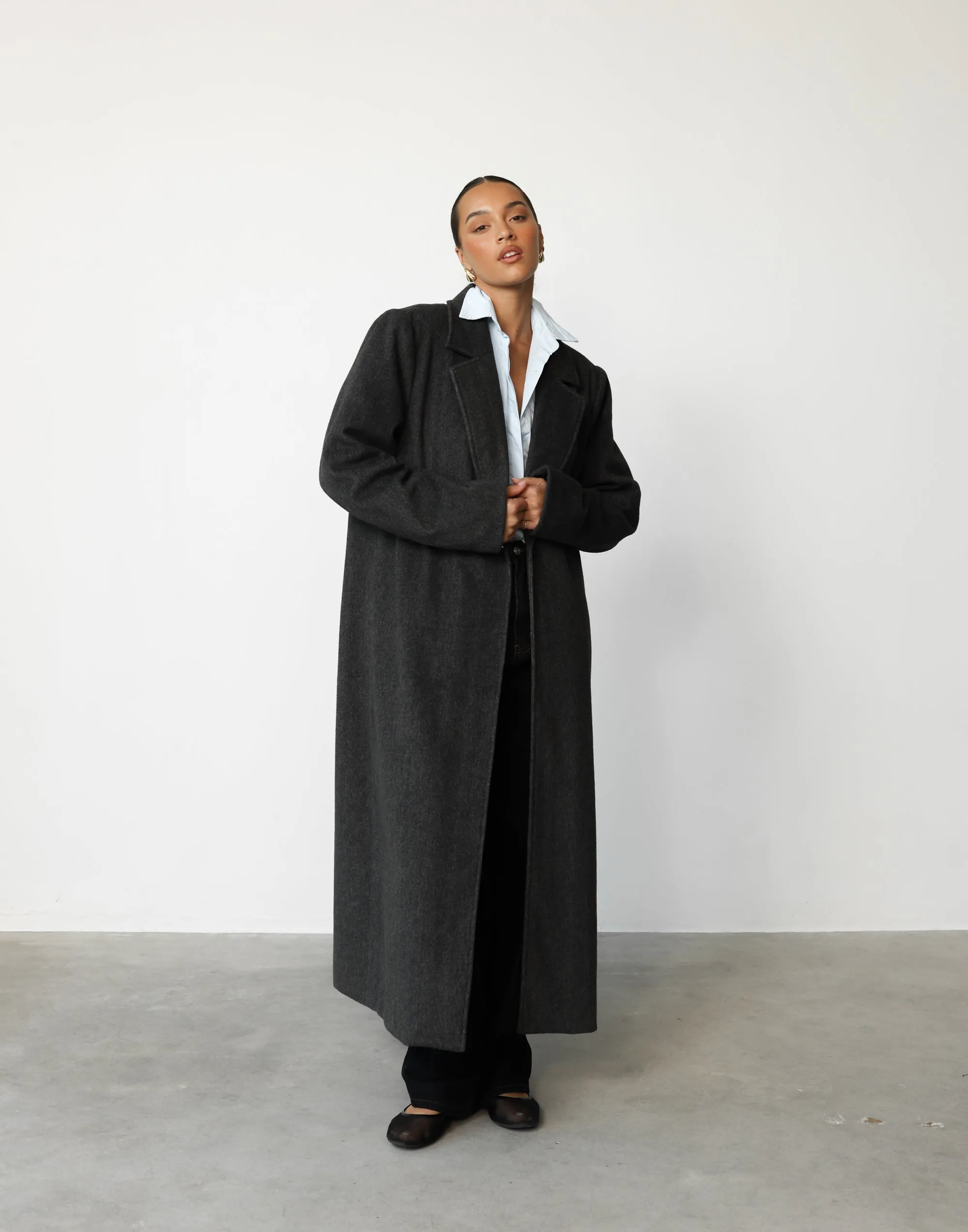 Abbey Trench Coat (Slate) sold by Charcoal Clothing product image thumbnail 3