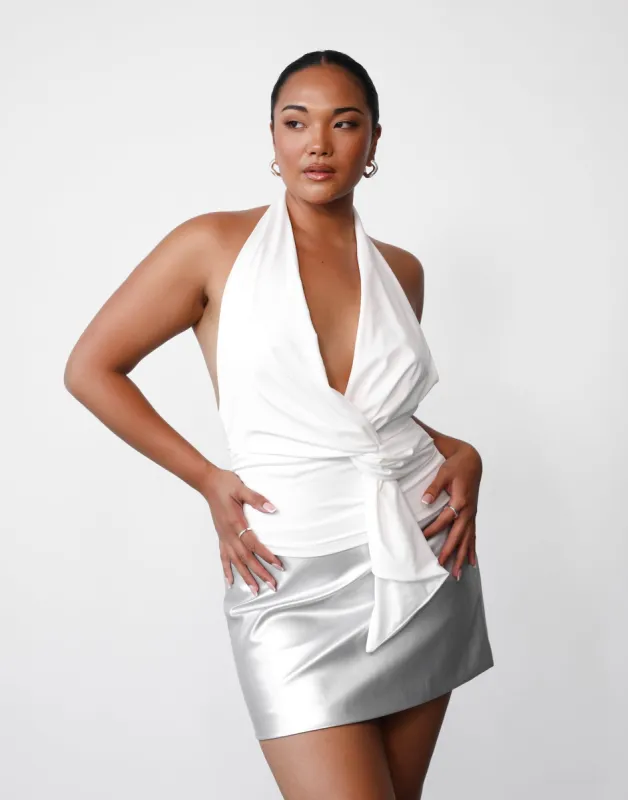 Paris Mini Skirt (Silver) sold by Charcoal Clothing