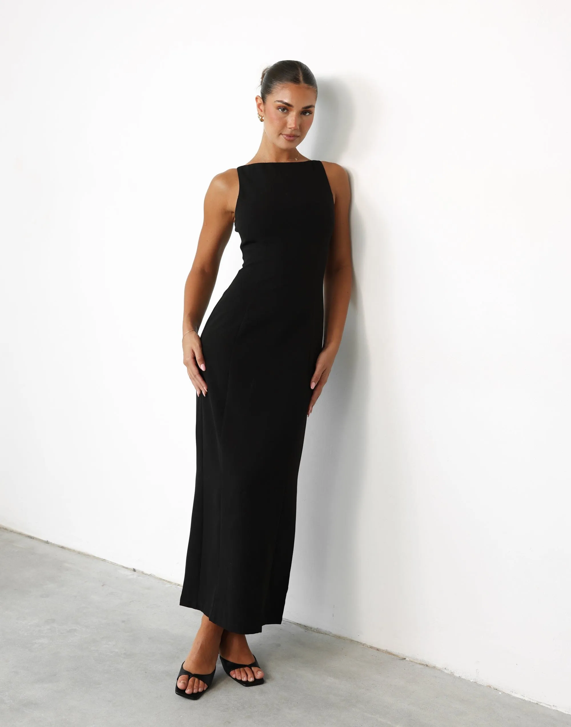 Evelyn Maxi Dress (Black) sold by Charcoal Clothing