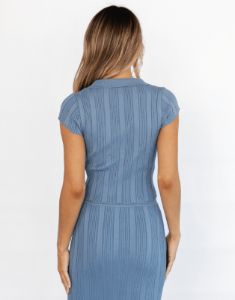 Montel Knit Top (Blue) sold by Charcoal Clothing