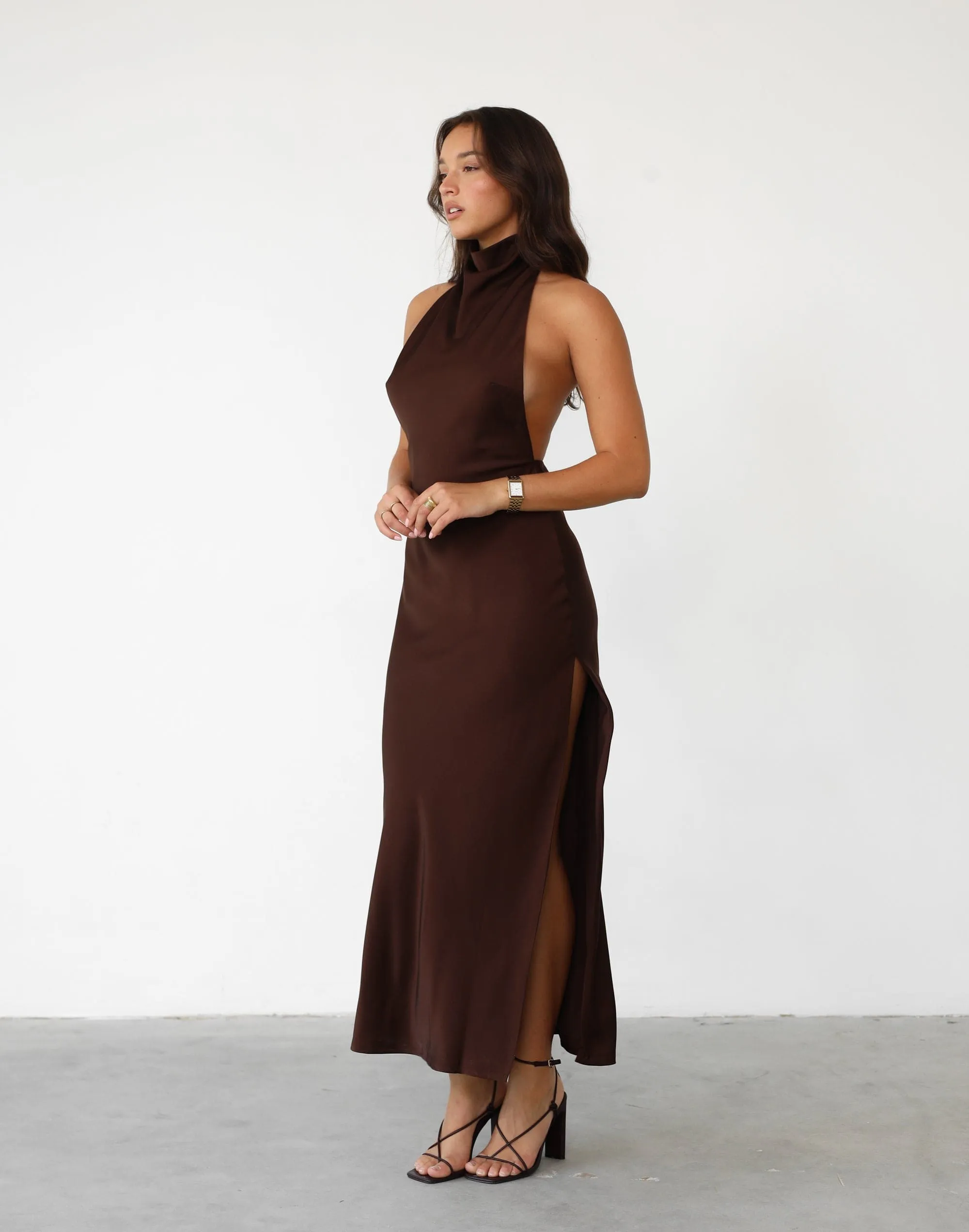 Clara Maxi Dress (Cocoa) sold by Charcoal Clothing product image thumbnail 4