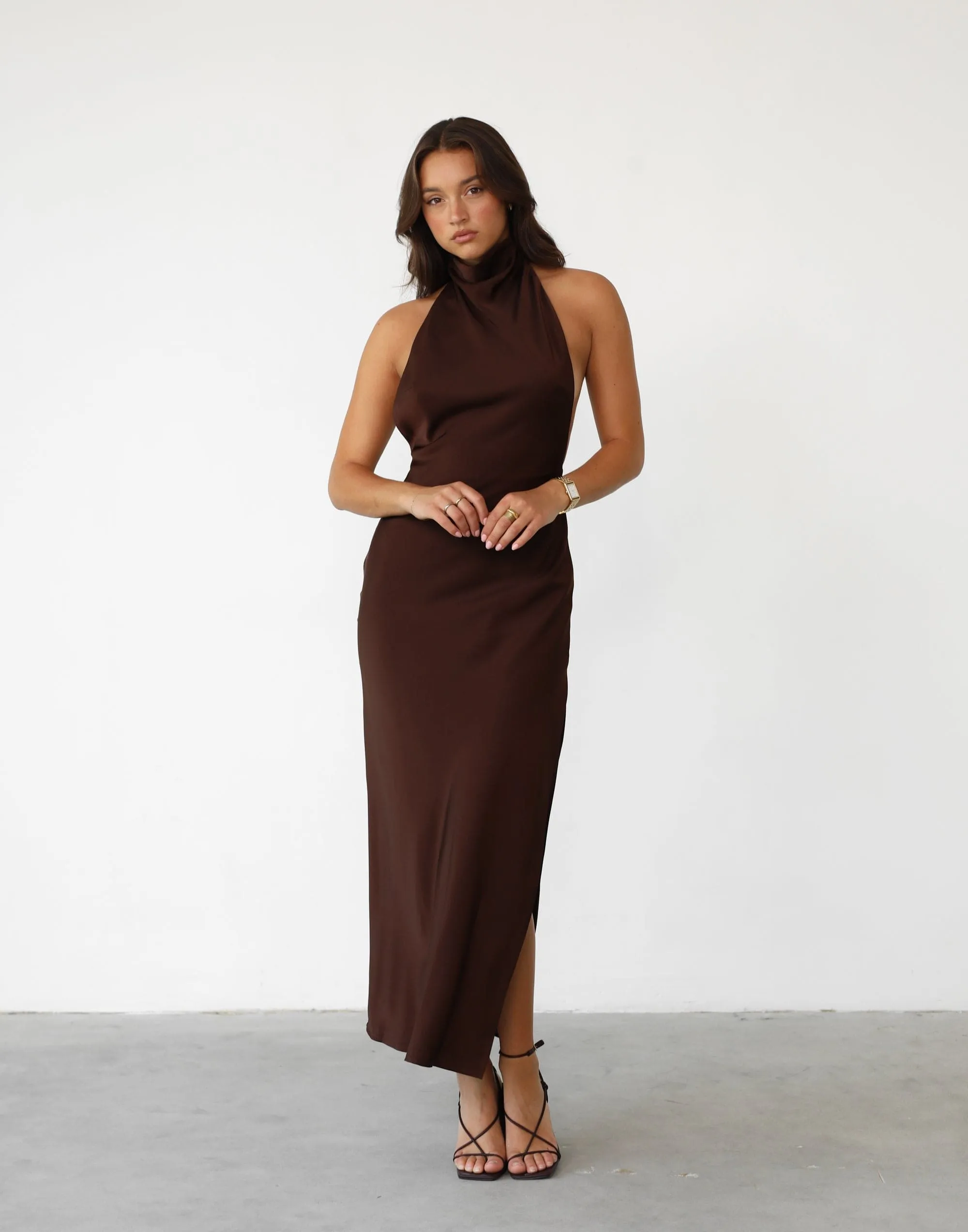 Clara Maxi Dress (Cocoa) sold by Charcoal Clothing product image thumbnail 3