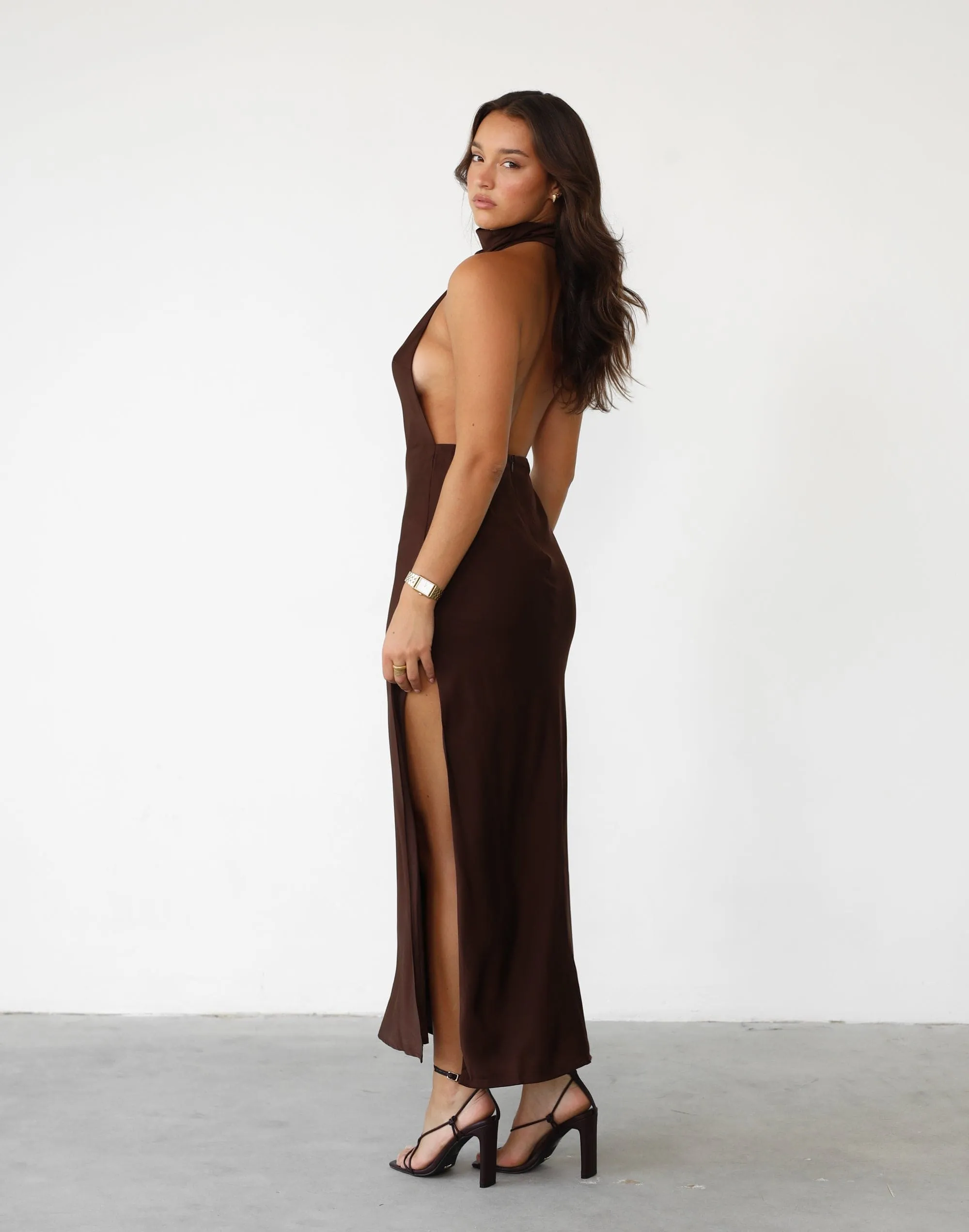 Clara Maxi Dress (Cocoa) sold by Charcoal Clothing