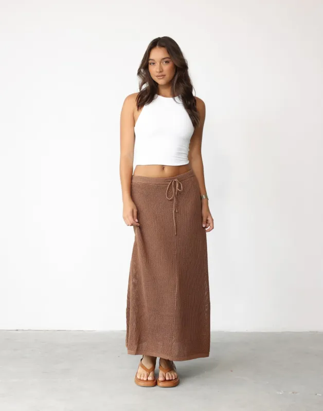 Niana Maxi Skirt (Mocha) sold by Charcoal Clothing