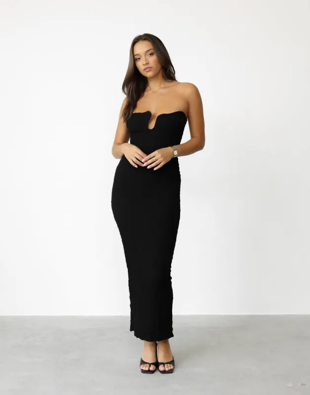 Korinna Maxi Dress (Black) sold by Charcoal Clothing