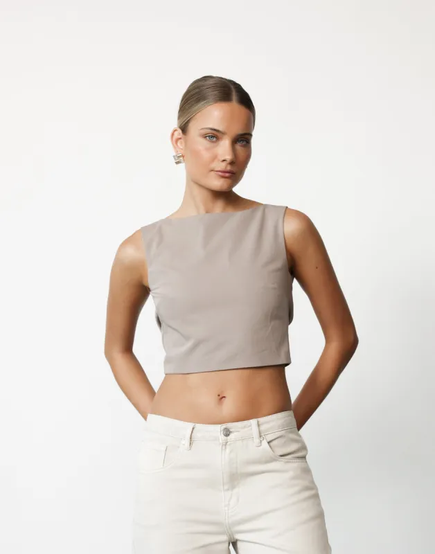 Danica Top (Ash) sold by Charcoal Clothing