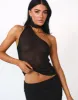 Lux Tie Top (Onyx) - By Lioness sold by Charcoal Clothing