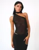 Lux Tie Top (Onyx) - By Lioness sold by Charcoal Clothing