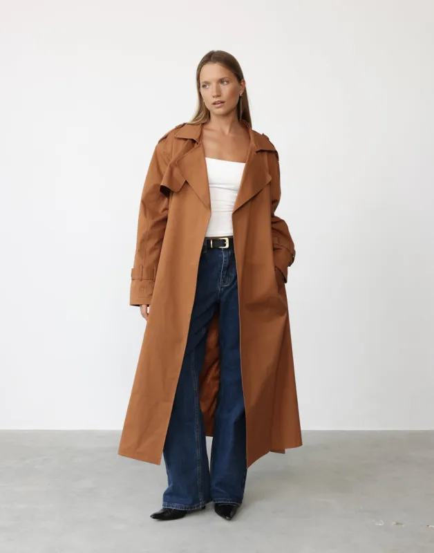 Dario Trench Coat (Nutshell) sold by Charcoal Clothing