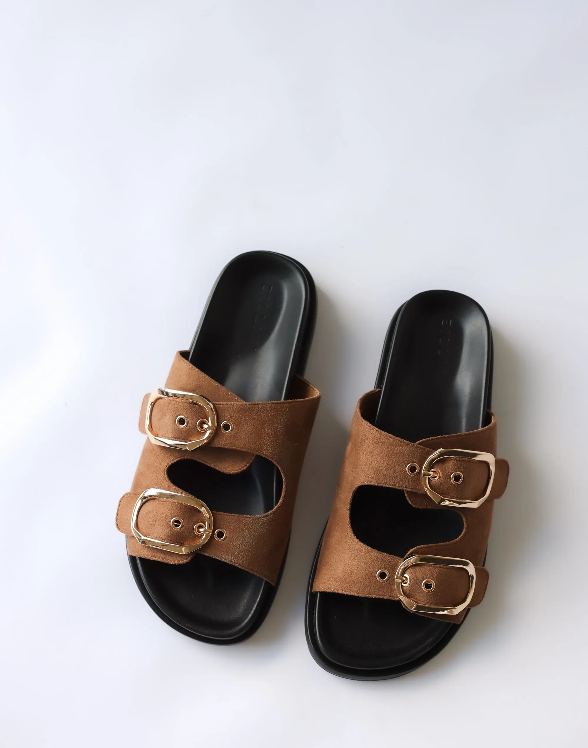 Kasen Slides (Taupe Suede) - By Billini sold by Charcoal Clothing