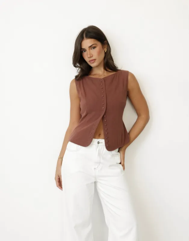 Asta Top (Espresso) sold by Charcoal Clothing
