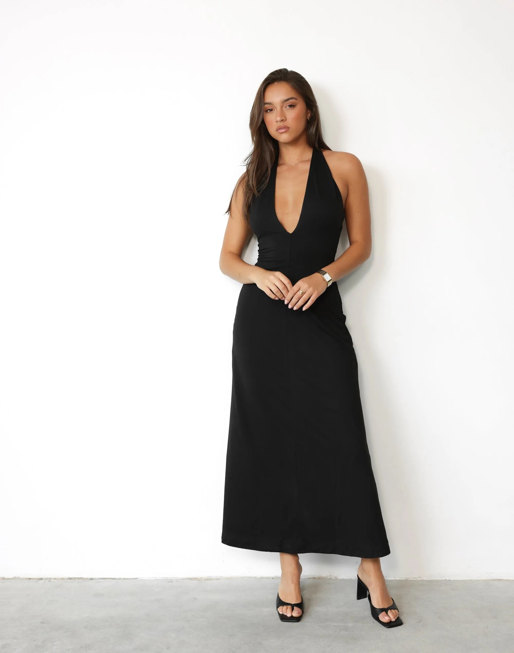 Victoria Maxi Dress (Black) sold by Charcoal Clothing