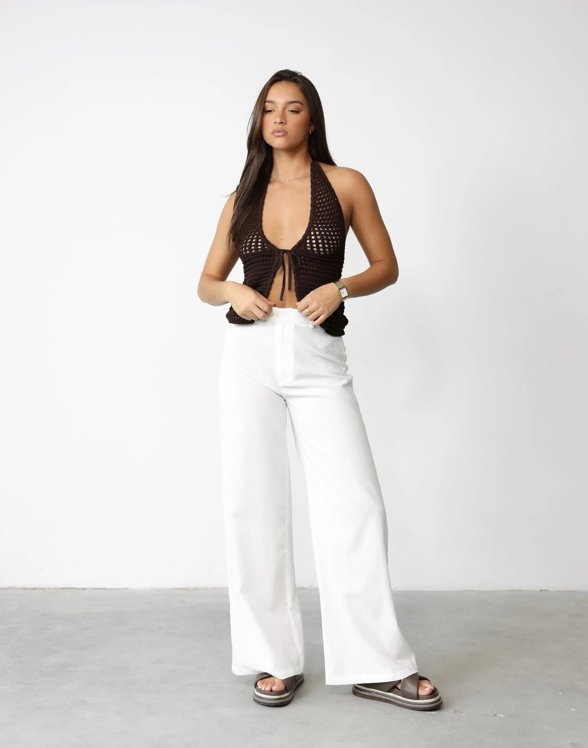 Wild Soul Crochet Top (Chocolate) sold by Charcoal Clothing product image thumbnail 2