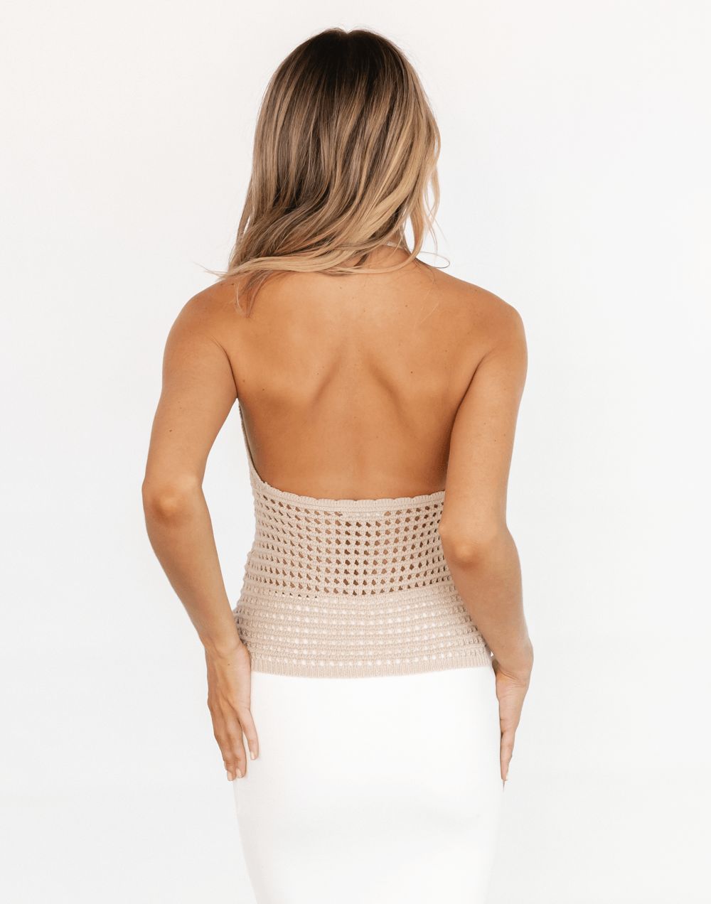 Wild Soul Crochet Top (Beige) sold by Charcoal Clothing product image thumbnail 5
