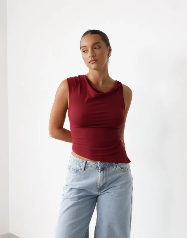 Yvonne Top (Ruby) sold by Charcoal Clothing