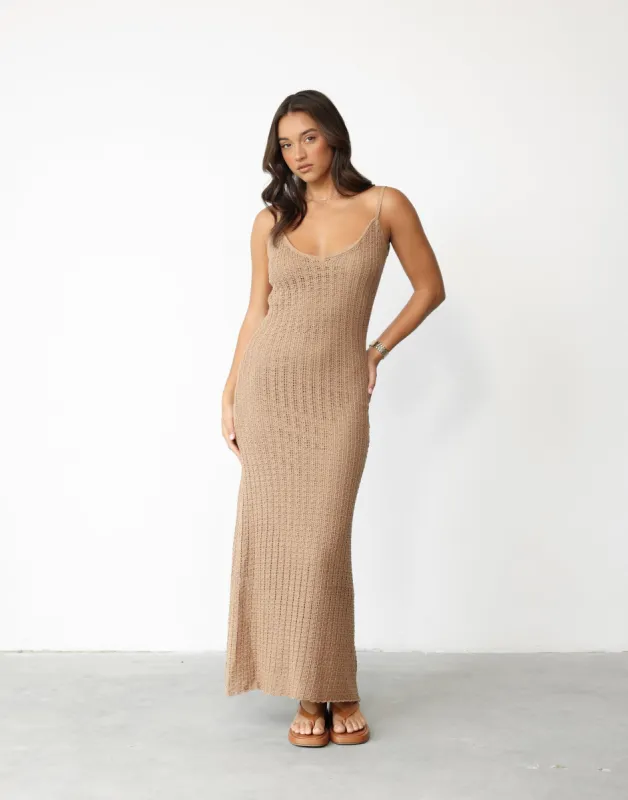 Janise Maxi Dress (Mocha) sold by Charcoal Clothing