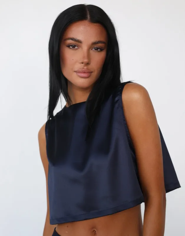 Sincerity Crop Top (Navy) sold by Charcoal Clothing
