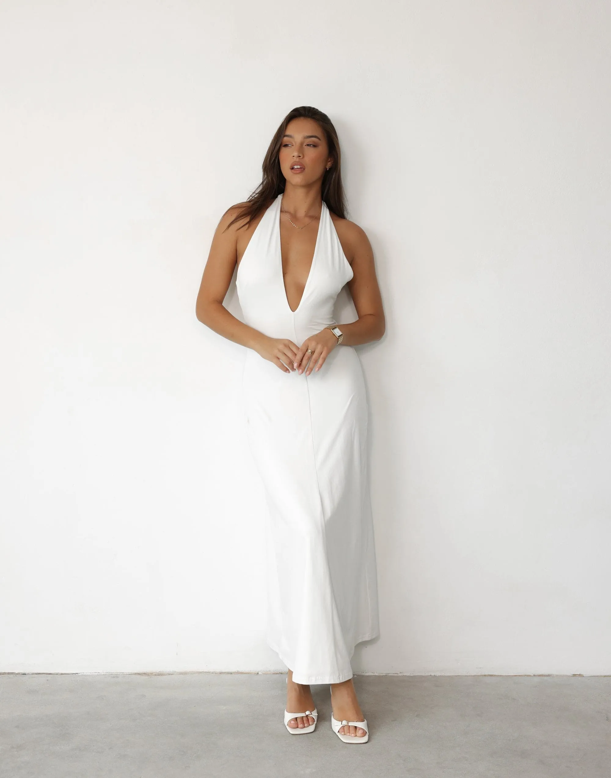 Victoria Maxi Dress (White) sold by Charcoal Clothing