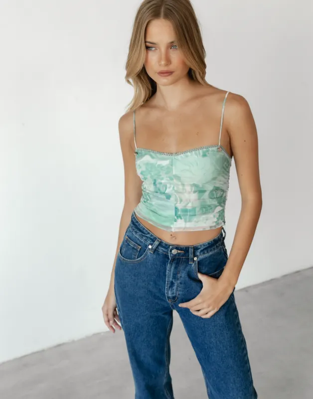 Alida Crop Top (Green) sold by Charcoal Clothing