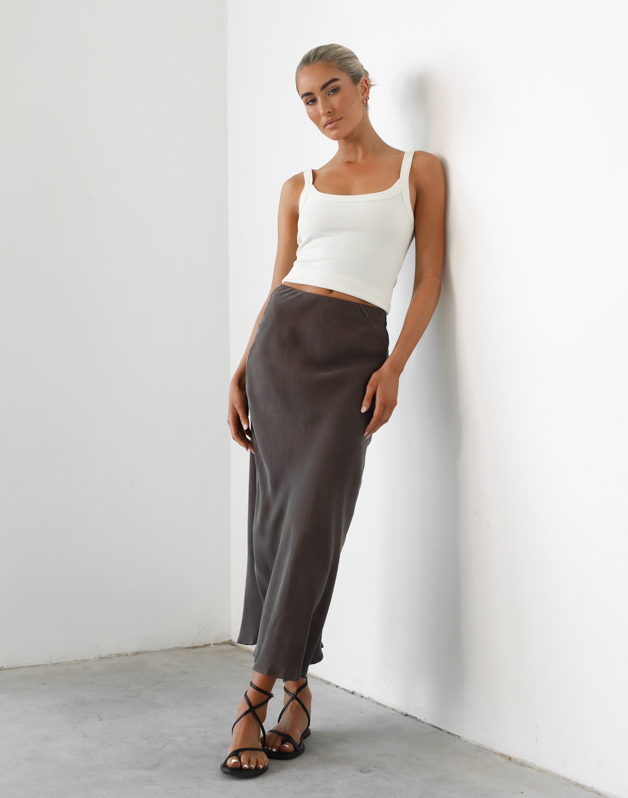 Mimi Midi Skirt (Warm Grey) sold by Charcoal Clothing product image thumbnail 4