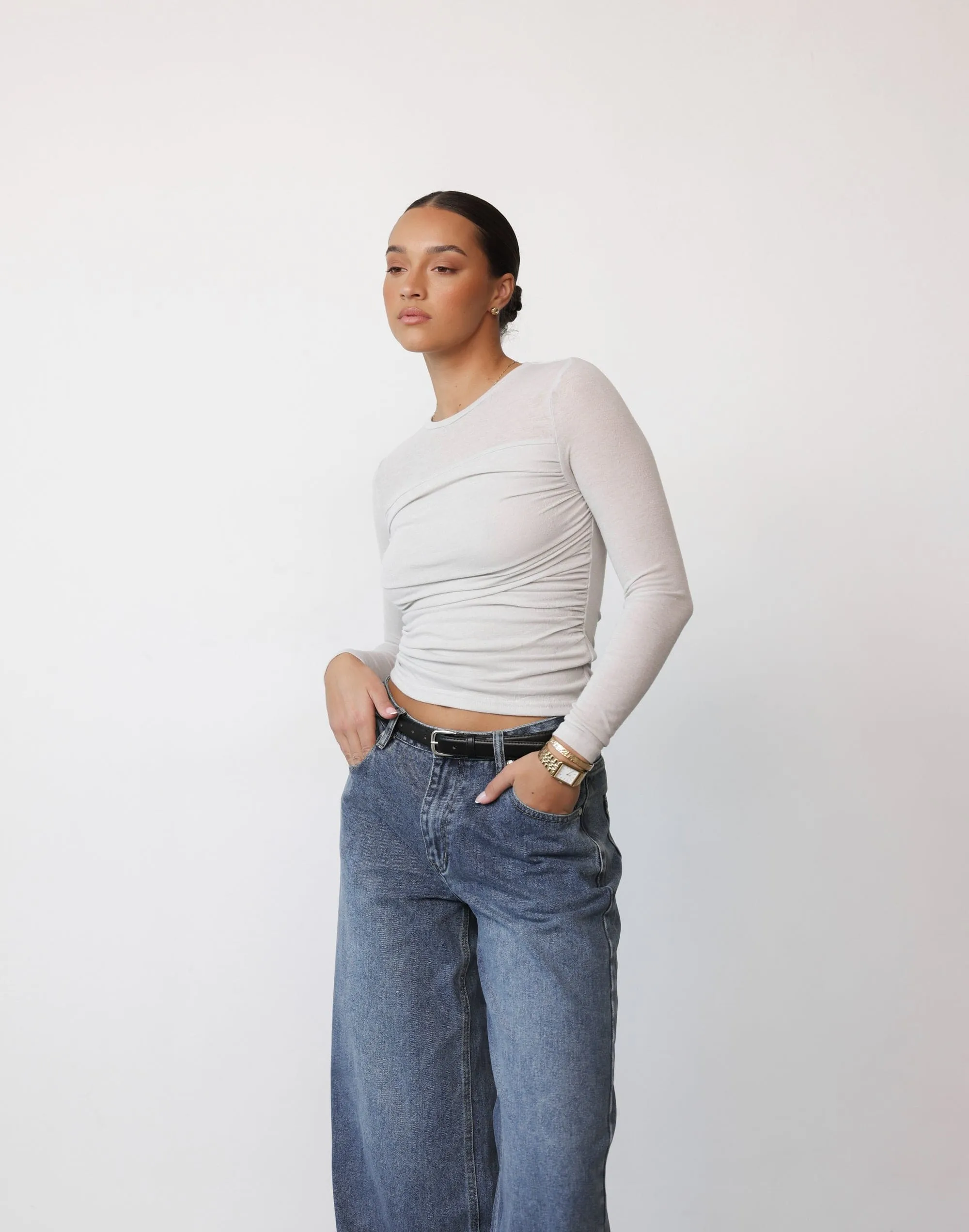 Mialani Top (Grey) sold by Charcoal Clothing product image thumbnail 4