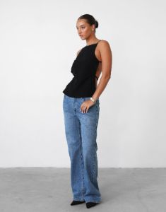 Camille Backless Top (Onyx) - By Lioness sold by Charcoal Clothing