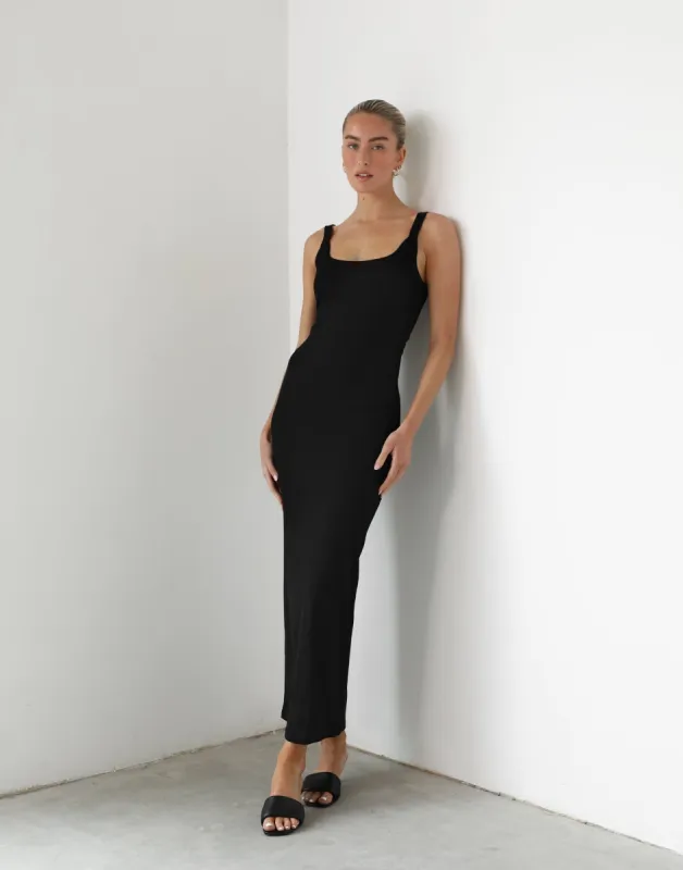 Skyler Maxi Dress (Black) sold by Charcoal Clothing