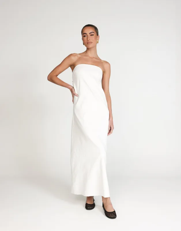 Hati Maxi Dress (White) sold by Charcoal Clothing