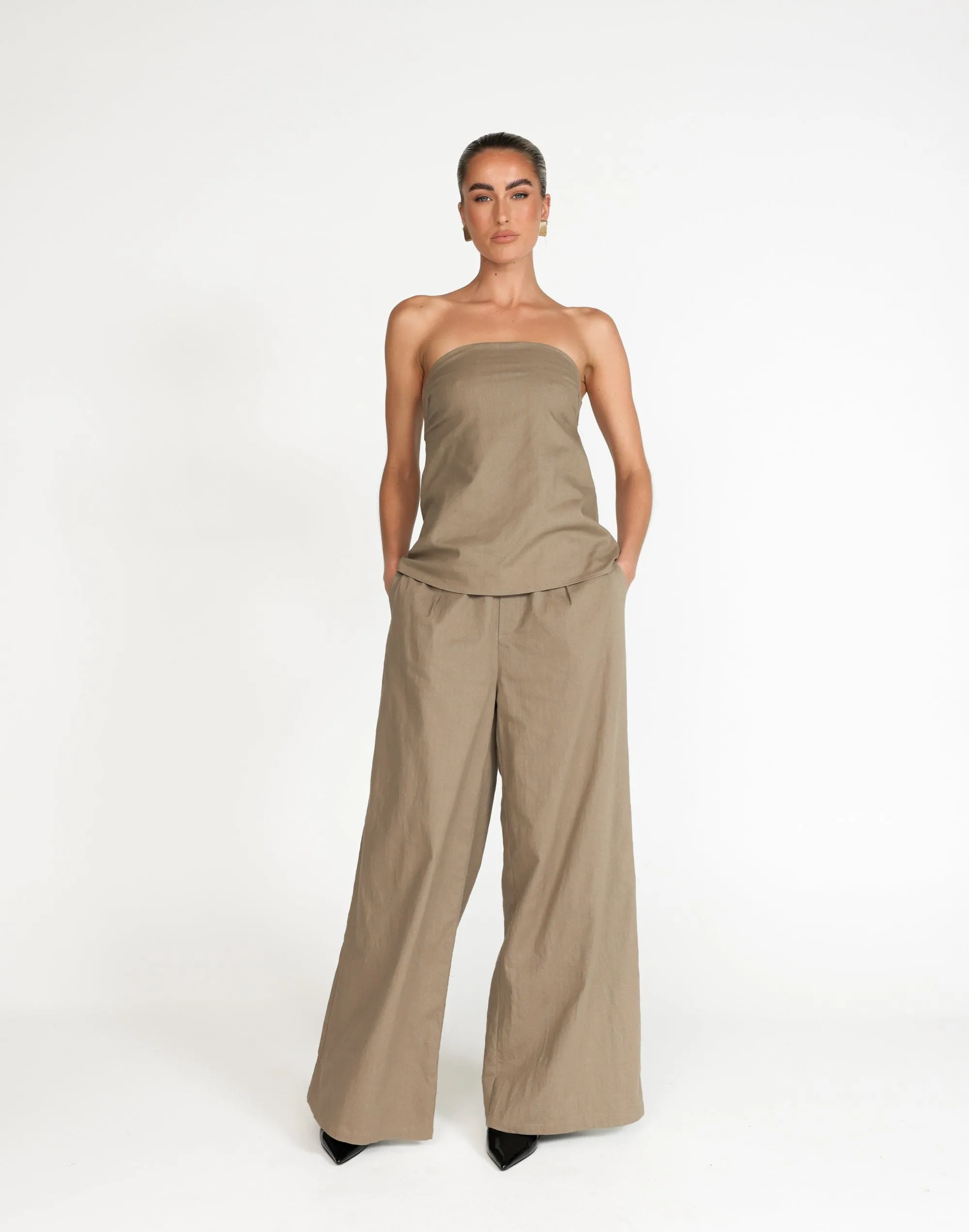 Yasmina Pants (Mushroom) sold by Charcoal Clothing