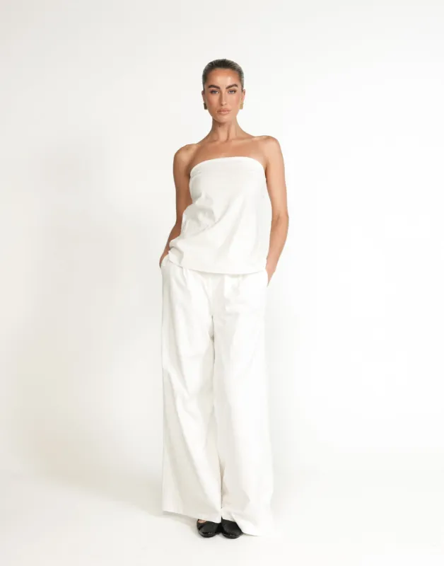 Yasmina Pants (White) sold by Charcoal Clothing