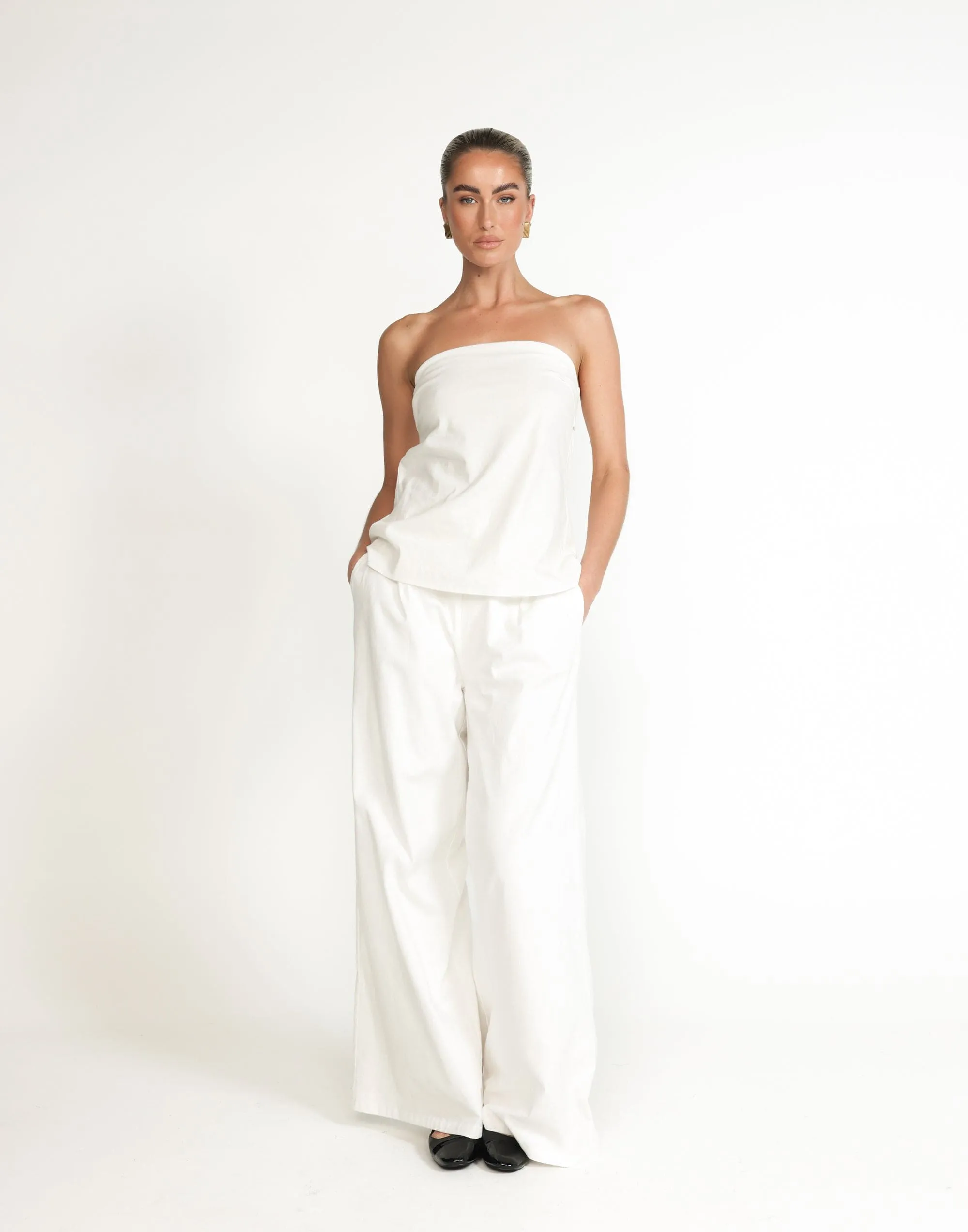 Yasmina Pants (White) sold by Charcoal Clothing