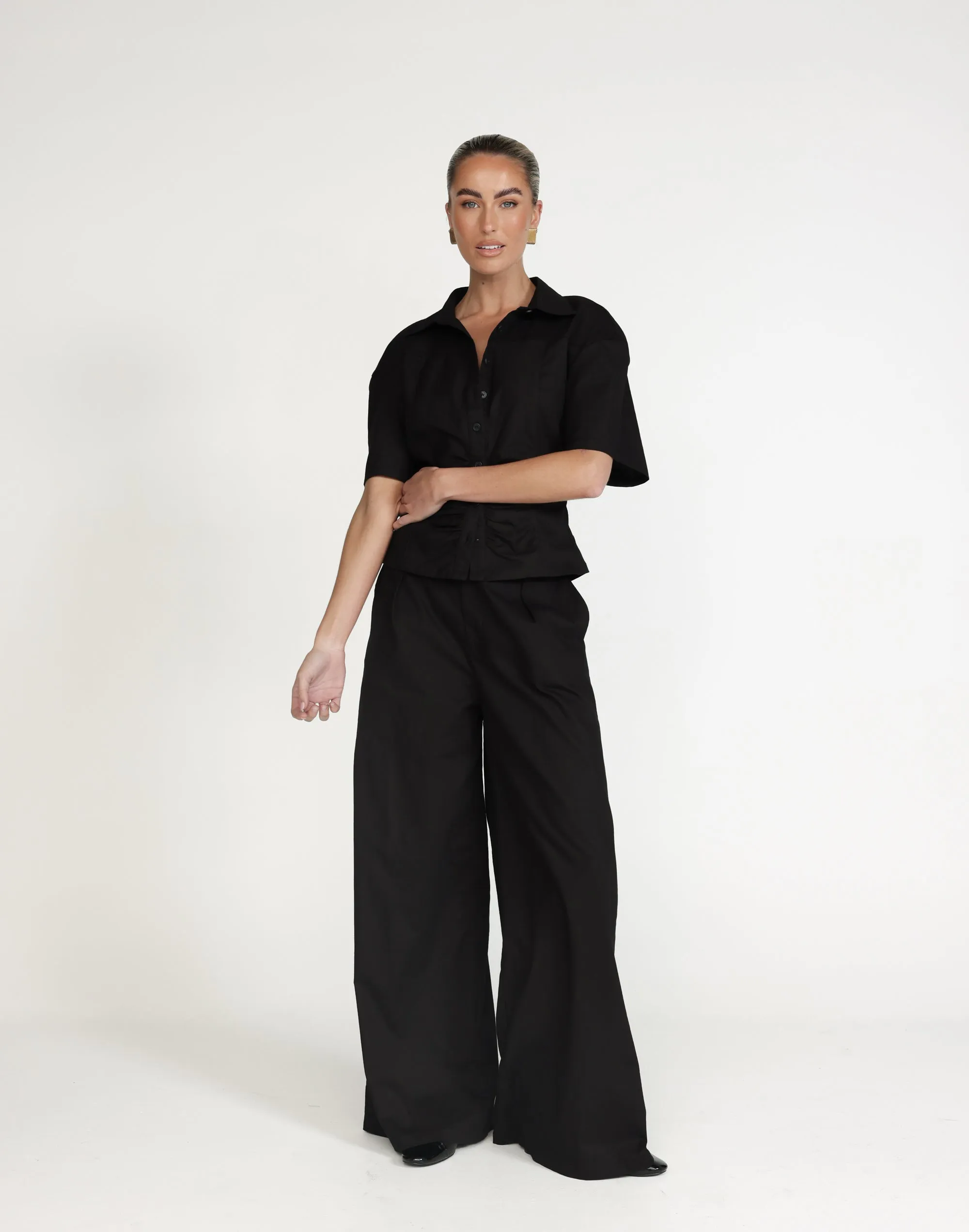 Etta Linen Top (Black) sold by Charcoal Clothing product image thumbnail 2
