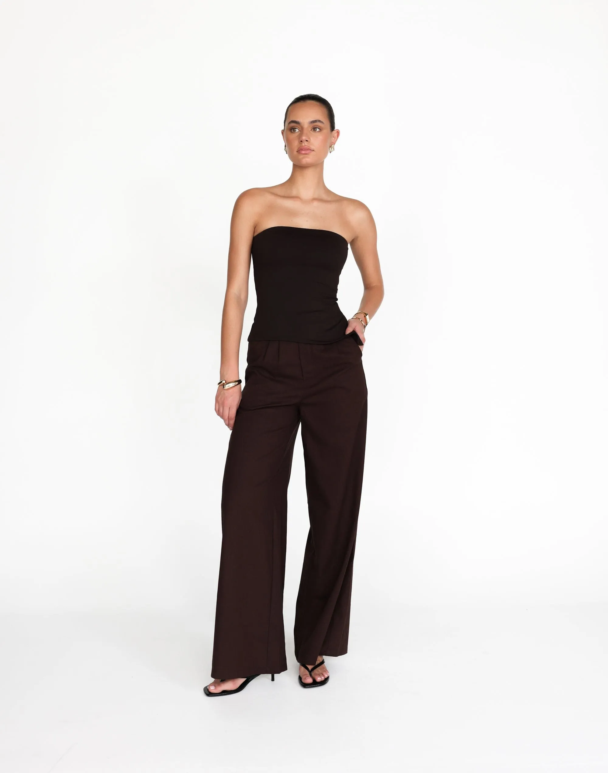 Monique Strapless Top (Chocolate) sold by Charcoal Clothing product image thumbnail 3