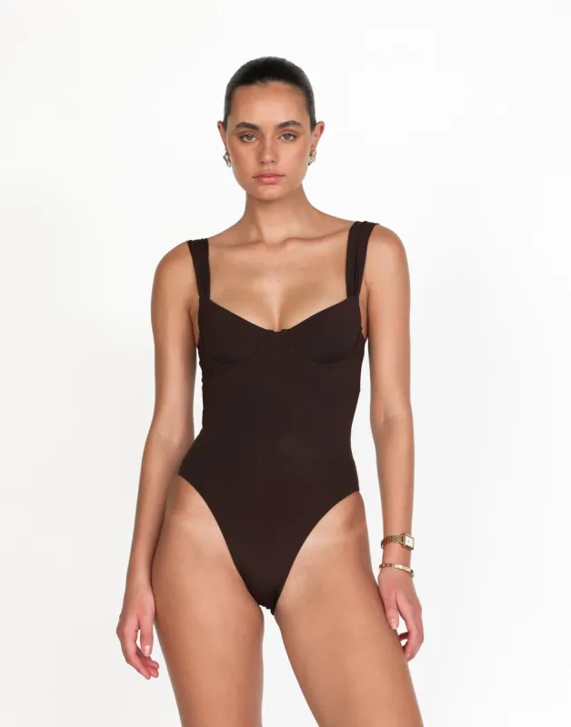 Salma One Piece (Chocolate) sold by Charcoal Clothing