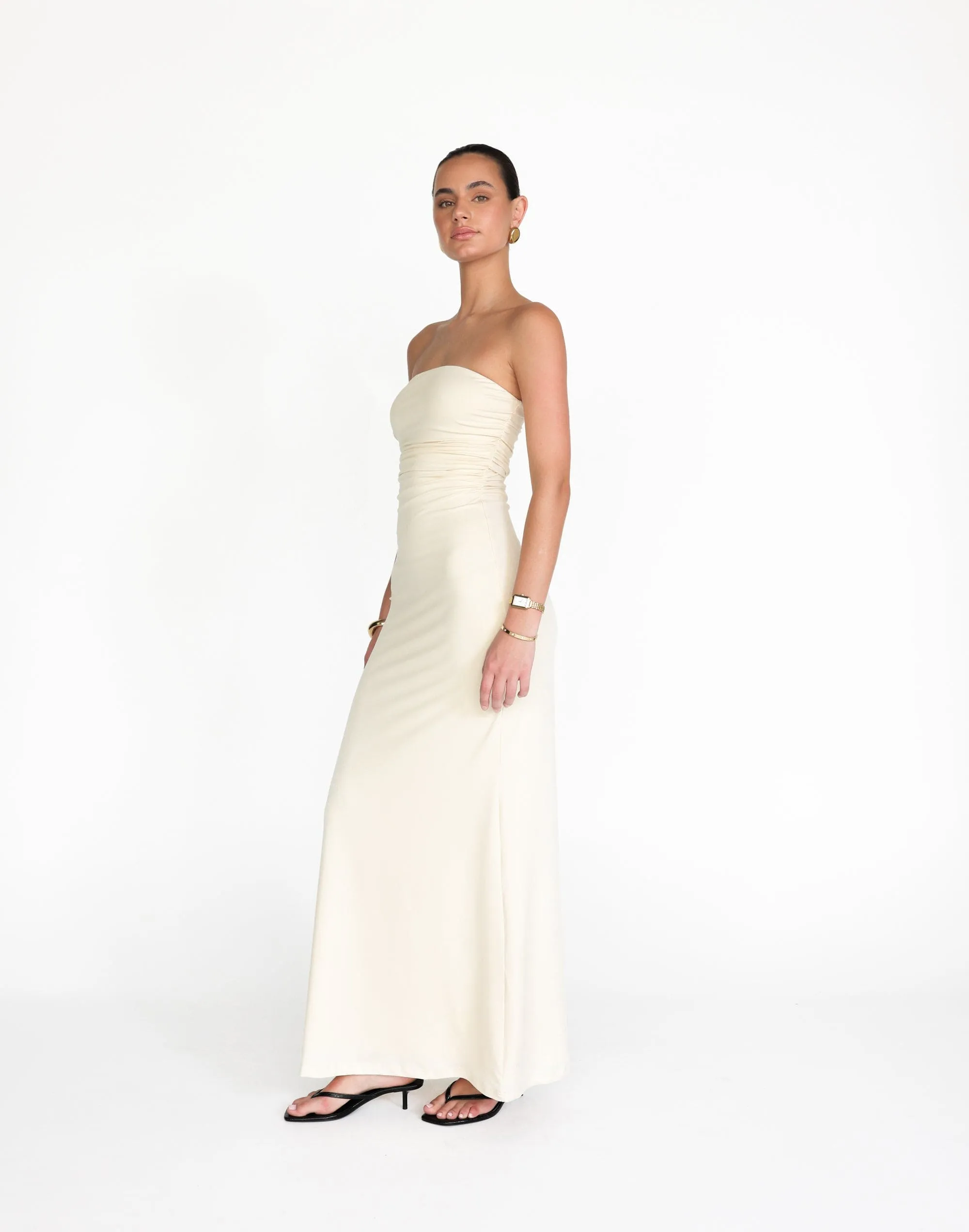 Sarie Maxi Dress (Oat) sold by Charcoal Clothing