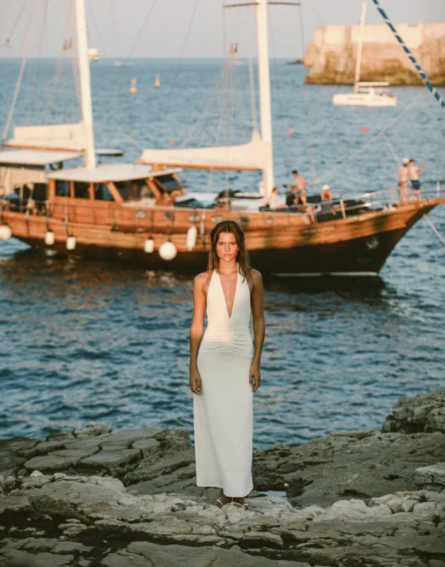 Araminta Maxi Dress (Oat) sold by Charcoal Clothing