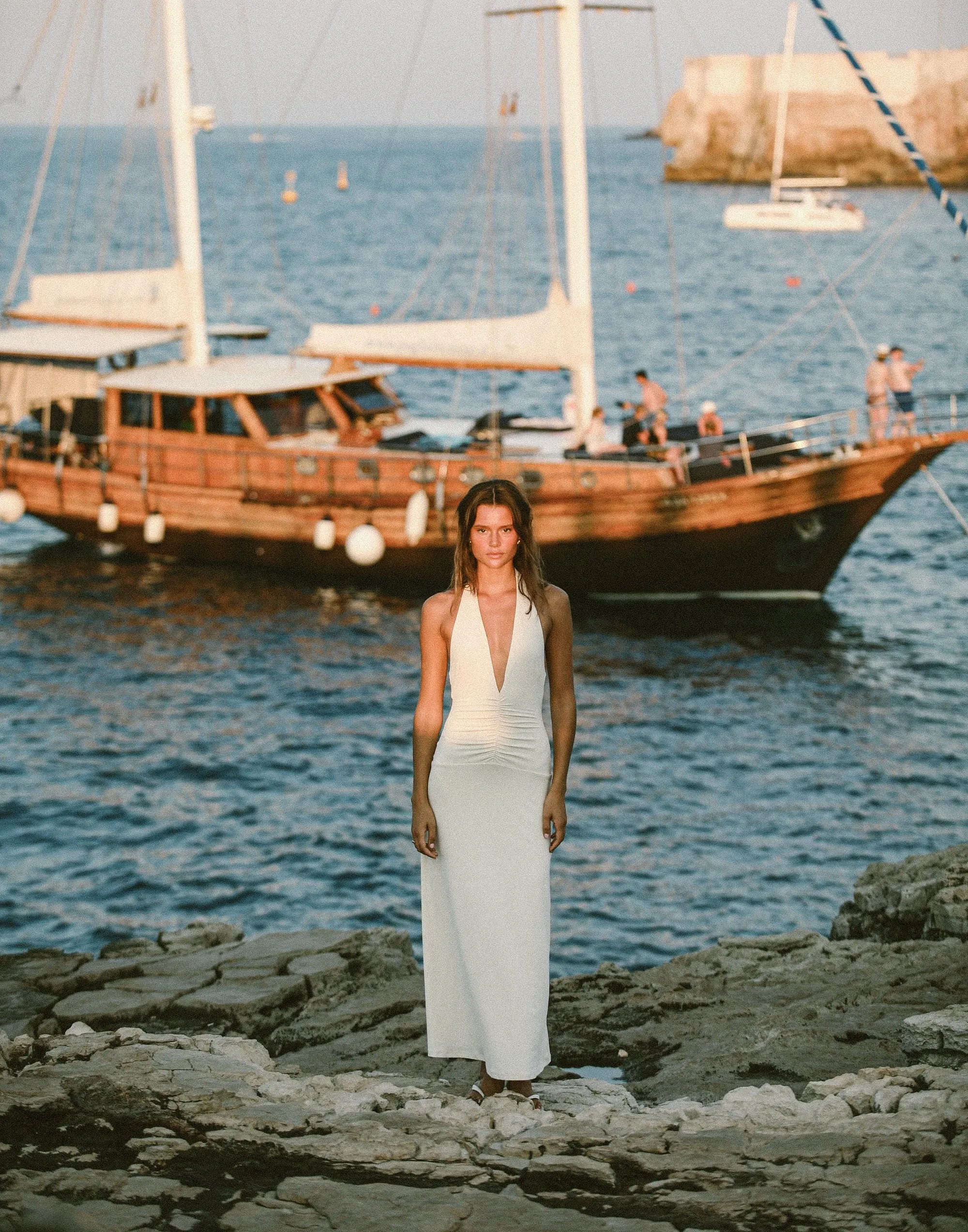 Araminta Maxi Dress (Oat) sold by Charcoal Clothing