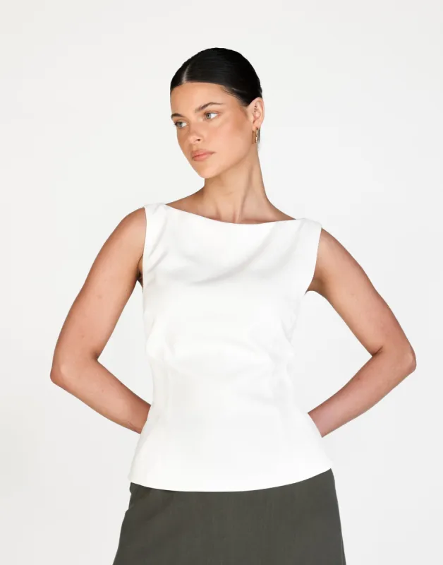 Jules Top (White) sold by Charcoal Clothing