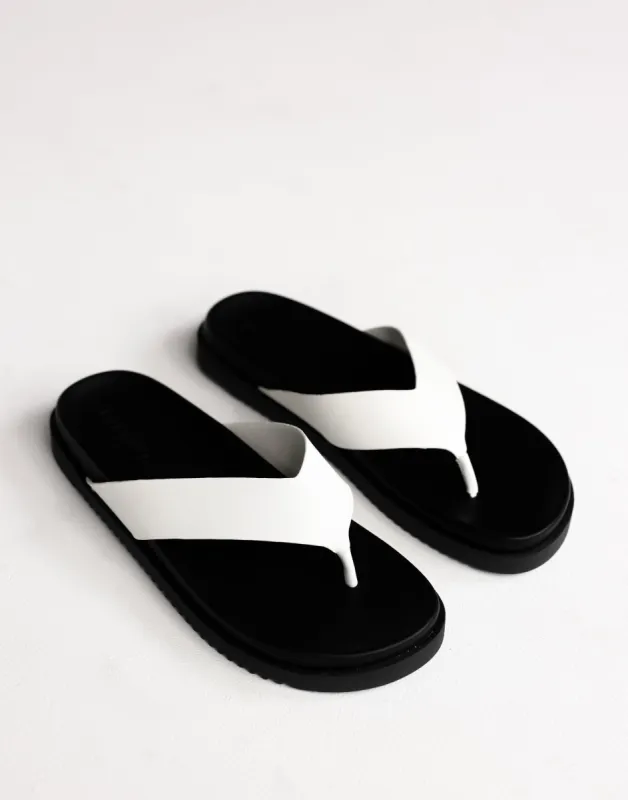 Aila Thongs (White) - By Billini sold by Charcoal Clothing