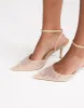 Ketifa Heels (Nude Mesh) - By Billini sold by Charcoal Clothing