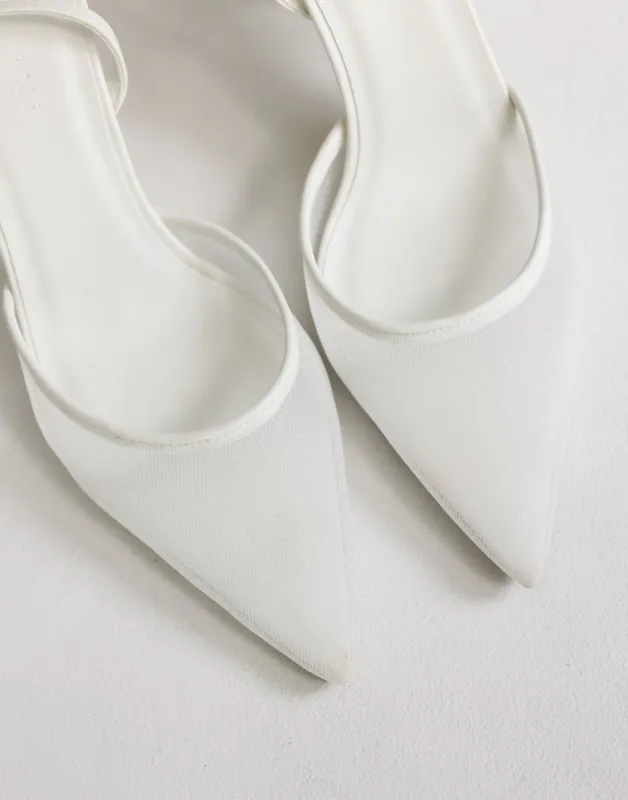 Ketifa Heels (White Mesh) - By Billini sold by Charcoal Clothing