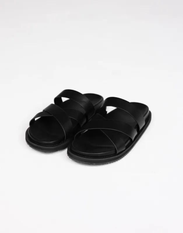 Teddi Slides (Black) - By Billini sold by Charcoal Clothing