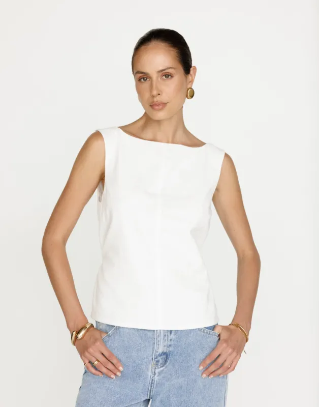 Corinne Top (White) sold by Charcoal Clothing
