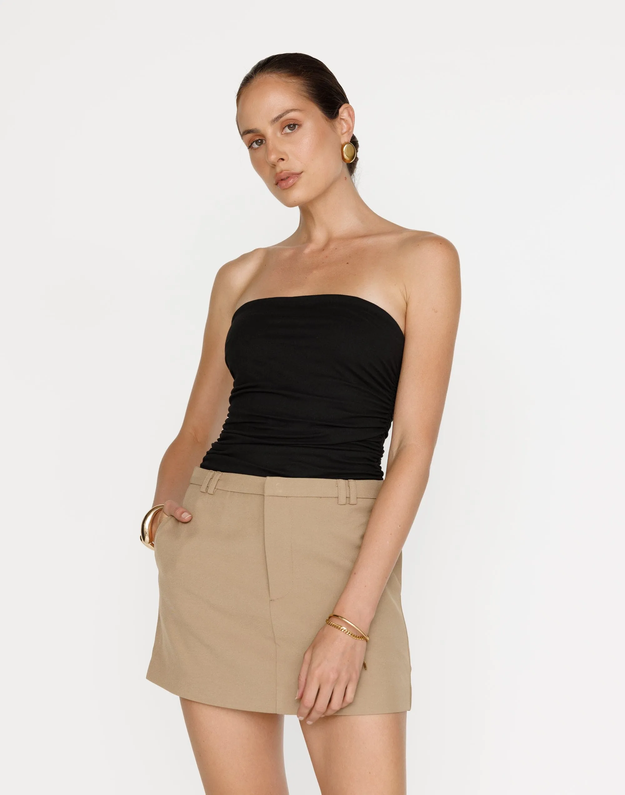 Nailah Mini Skirt (Hazelnut) sold by Charcoal Clothing product image thumbnail 3