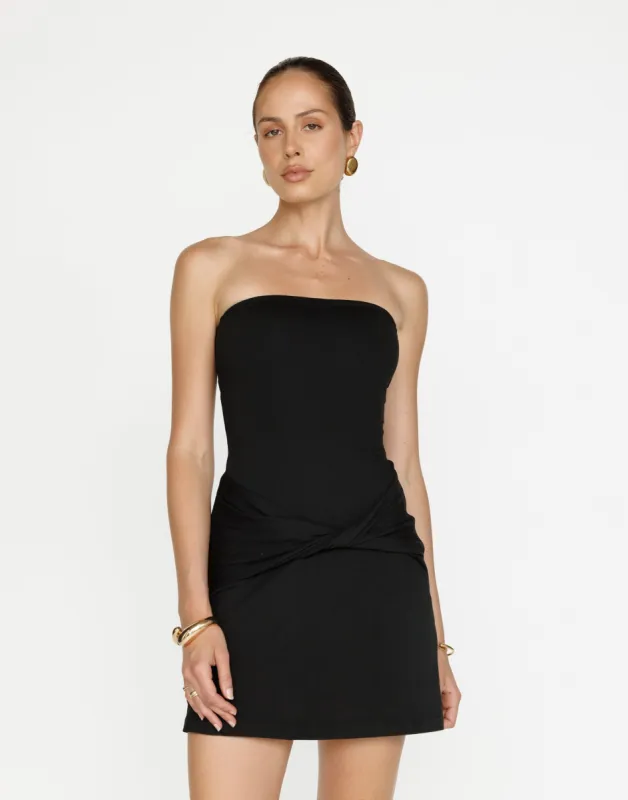 Edela Mini Dress (Black) sold by Charcoal Clothing